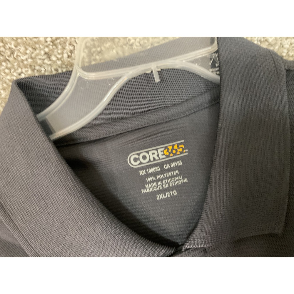 Core 365 Polo Shirt Mens 2XL Carbon Gray NWT Hoop Group Showcase League 88181 - Picture 4 of 9